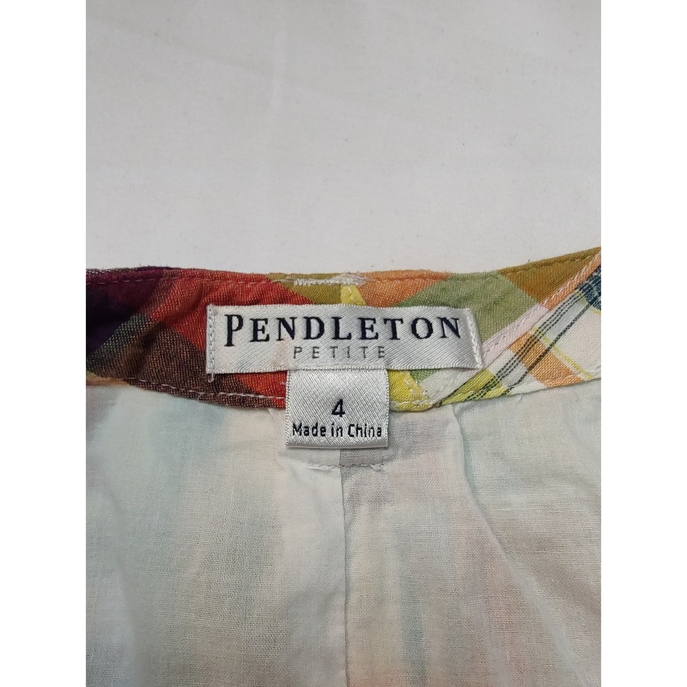 Pendleton Petite Patchwork Plaid Skirt Women's Si… - image 3